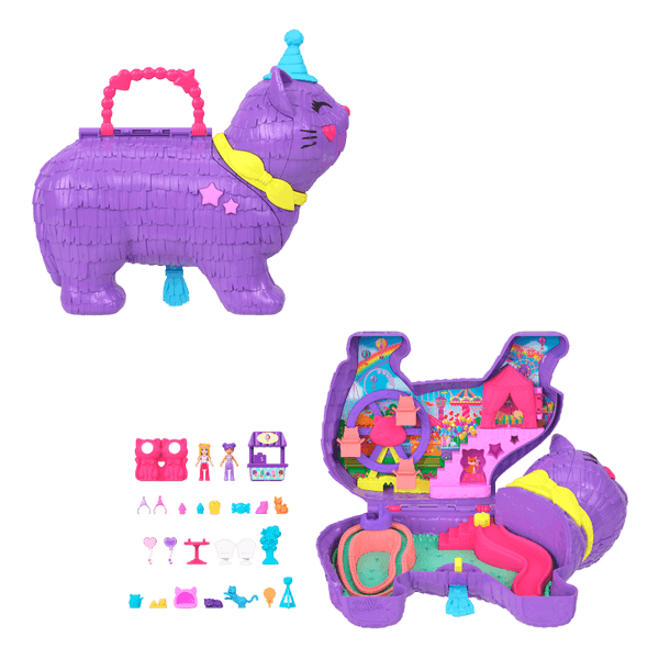 Set-de-Juego-Compacto-Piñata-Gatito-Polly-Pocket Set-de-Juego-Compacto-Piñata-Gatito-Polly-Pocket