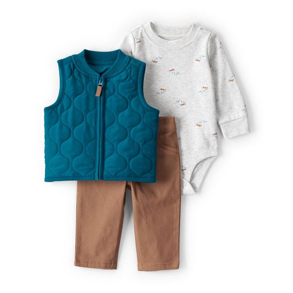 Set-Body-Chaleco-y-Pantalon-Cafe-Bebes-Niños-Carter-s-24M