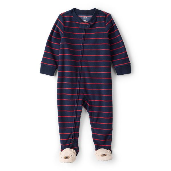 Pijama-Enteriza-Rayas-Azul-Oscuro-Bebes-Niños-Carter-s-12M