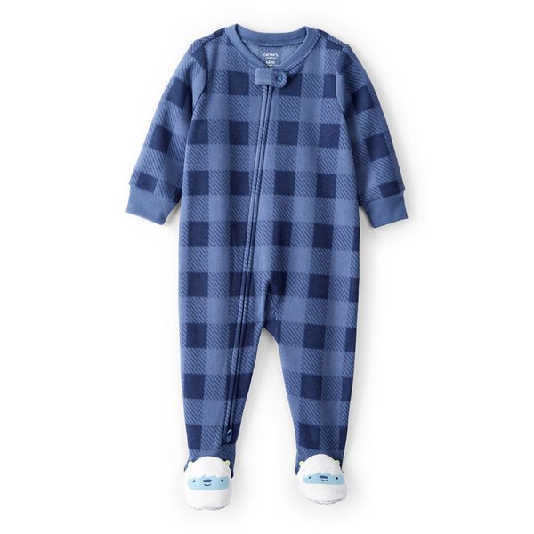 Pijama-Enteriza-Cuadros-Azul-Bebes-Niños-Carter-s-12M Pijama-Enteriza-Cuadros-Azul-Bebes-Niños-Carter-s-12M