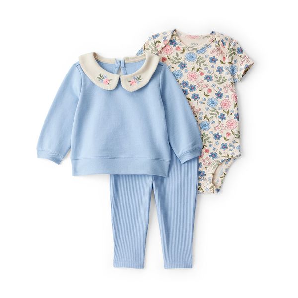 Set-Buzo-Azul-Body-Flores-y-Pantalon-Bebes-Niñas-Carter-s-24M Set-Buzo-Azul-Body-Flores-y-Pantalon-Bebes-Niñas-Carter-s-24M