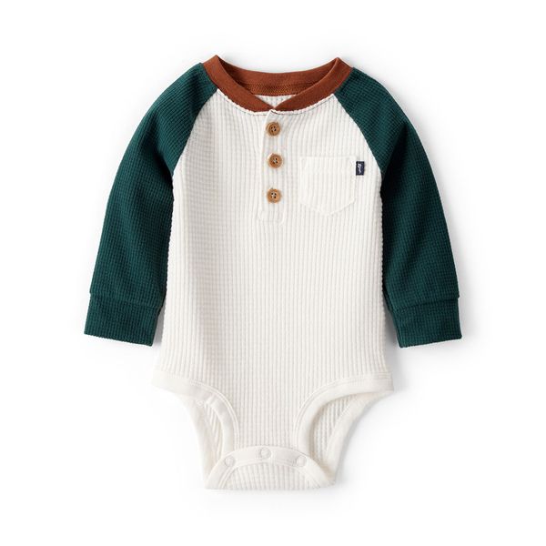 Body-Manga-Larga-Blanco-y-Verde-Bebes-Niños-Oshkosh-12M