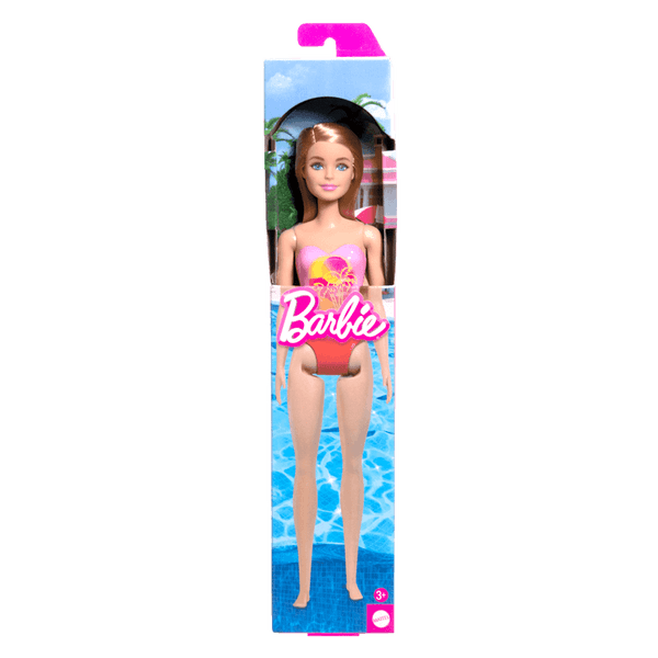 Muñeca-Playa-Traje-de-Baño-Rosa-Barbie