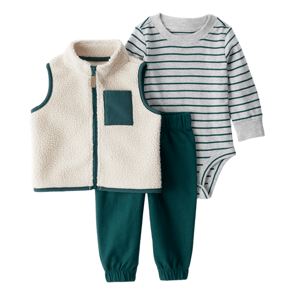 Set-Body-Manga-Larga-Chaleco-y-Pantalon-Verde-Bebes-Niños-Carter-s-24M
