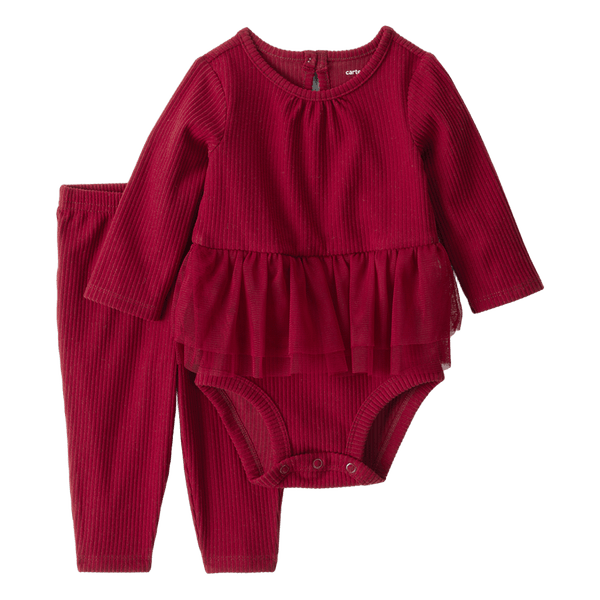 Set-Body-Manga-Larga-y-Pantalon-Rojo-Bebes-Niñas-Carter-s-12M