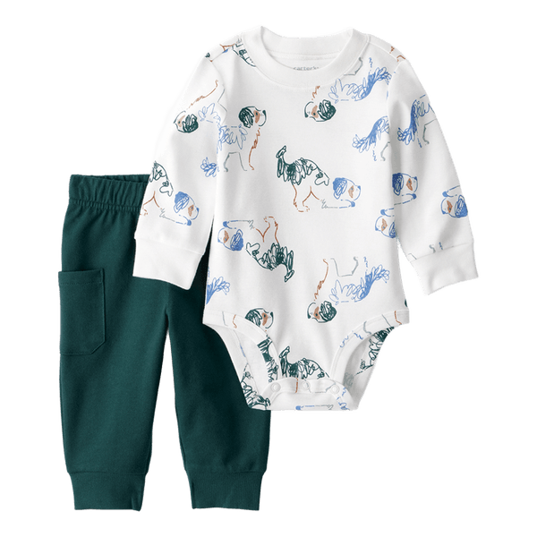 Set-Body-Manga-Larga-Perros-y-Pantalon-Bebes-Niños-Carter-s-18M