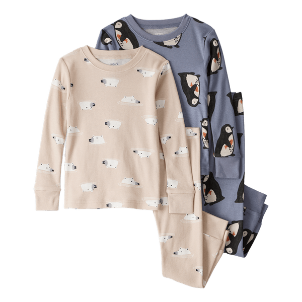Set-2-Pijamas-4-Piezas-Osos-y-Pinguinos-Bebes-Niños-Carter-s-18M