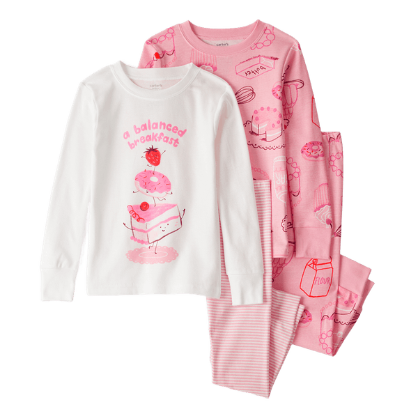 Set-2-Pijamas-4-Piezas-Pasteles-Niñas-Carter-s-3T Set-2-Pijamas-4-Piezas-Pasteles-Niñas-Carter-s-3T