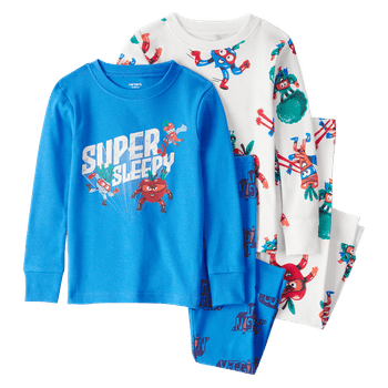 Set-2-Pijamas-4-Piezas-Estampado-Niños-Carter-s-3T