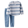 Set-Camiseta-Rayas-y-Pantalon-Azul-Niños-Carter-s-3T