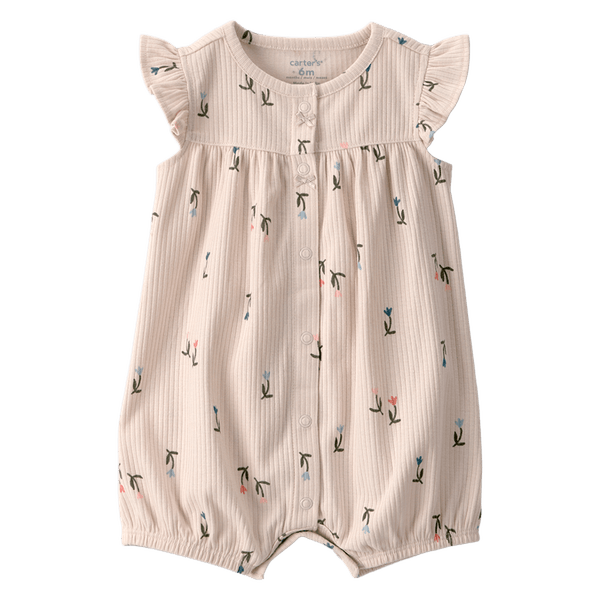 Mameluco-Manga-Corta-Flores-Beige-Bebes-Niñas-Carter-s-12M Mameluco-Manga-Corta-Flores-Beige-Bebes-Niñas-Carter-s-12M