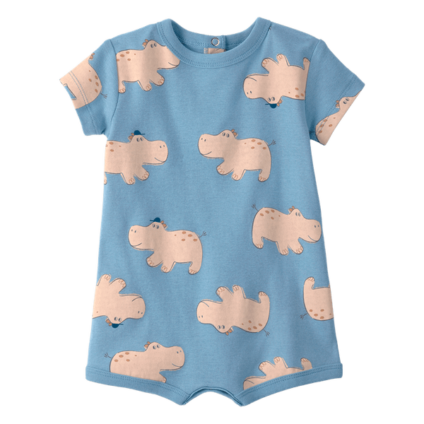 Mameluco-Manga-Corta-Hipopotamos-Azul-Bebes-Niños-Carter-s-12M Mameluco-Manga-Corta-Hipopotamos-Azul-Bebes-Niños-Carter-s-12M