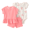 Set-Body-Manga-Corta-Camiseta-Rosa-Rayas-y-Short-Bebes-Niñas-Carter-s-12M