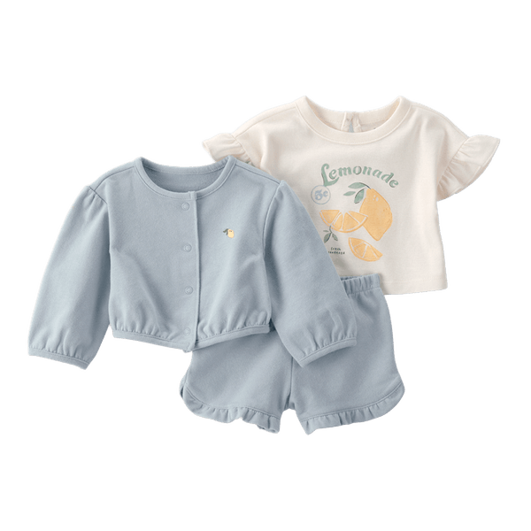 Set-Chaqueta-Camiseta-Estampada-y-Short-Bebes-Niñas-Carter-s-24M Set-Chaqueta-Camiseta-Estampada-y-Short-Bebes-Niñas-Carter-s-24M
