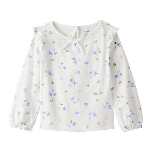 Blusa-Manga-Larga-Mariposas-Blanco-Niñas-Oshkosh-2T Blusa-Manga-Larga-Mariposas-Blanco-Niñas-Oshkosh-2T
