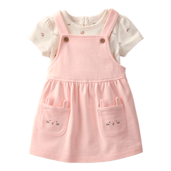 Set-Vestido-Rosado-y-Body-Bebes-Niñas-Carter-s-12M