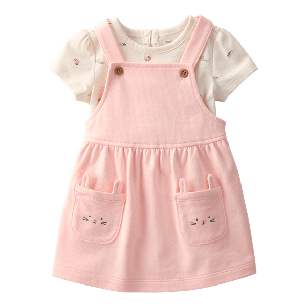 Set-Vestido-Rosado-y-Body-Bebes-Niñas-Carter-s-12M