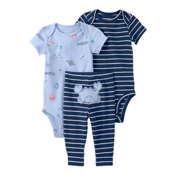 Set-2-Bodies-Manga-Corta-y-Pantalon-Rayas-Bebes-Niños-Carter-s-12M
