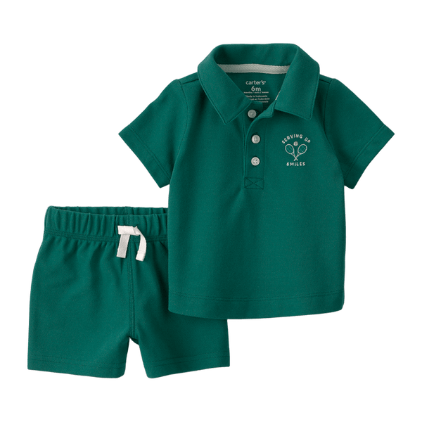 Set-Camiseta-y-Pantaloneta-Verde-Bebes-Niños-Carter-s-12M