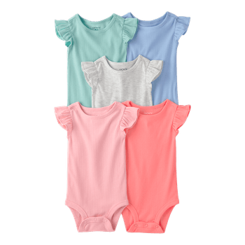 Set-5-Bodies-Manga-Corta-Colores-Surtidos-Bebes-Niñas-Carter-s-12M