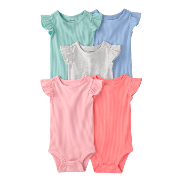 Set-5-Bodies-Manga-Corta-Colores-Surtidos-Bebes-Niñas-Carter-s-12M Set-5-Bodies-Manga-Corta-Colores-Surtidos-Bebes-Niñas-Carter-s-12M