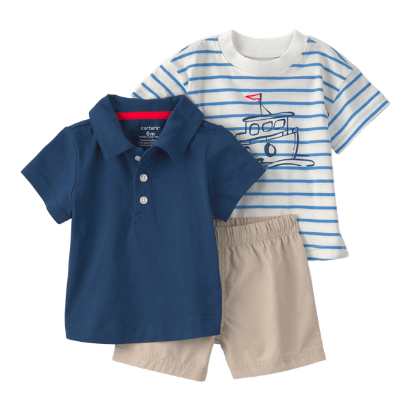 Set-2-Camisetas-y-Short-Beige-Bebes-Niños-Carter-s-12M