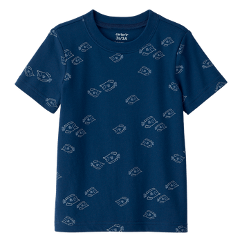 Camiseta-Manga-Corta-Azul-Oscuro-Niños-Carter-s-2T
