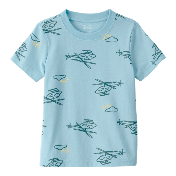 Camiseta-Manga-Corta-Azul-Niños-Carter-s-2T