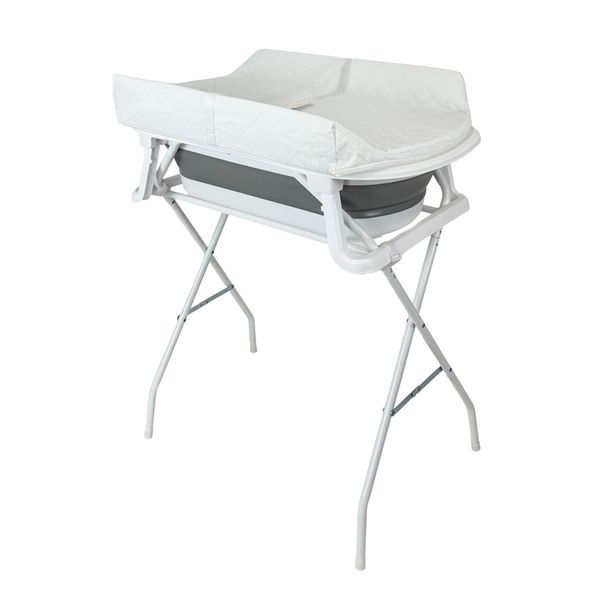 Bañera-para-Bebe-Plegable-con-Base-Cambiador-Stand-Gris-Priori Bañera-para-Bebe-Plegable-con-Base-Cambiador-Stand-Gris-Priori