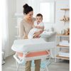Bañera-para-Bebe-Plegable-con-Base-Cambiador-Stand-Rosa-Priori