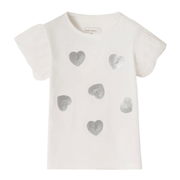 Camiseta-Manga-Corta-Corazones-Niñas-Baby-Fresh-12-18M