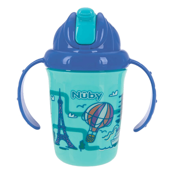 Vaso-Entrenamiento-Pitillo-con-Asas-Silicona-Globo-Nuby