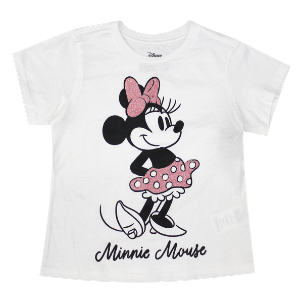 Camiseta-Estampado-Minnie-Blanco-Niñas-Minnie-Mouse Camiseta-Estampado-Minnie-Blanco-Niñas-Minnie-Mouse