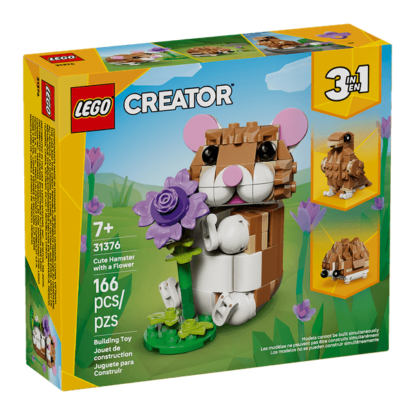 Set-Creator-Lindo-Hamster-con-Flor-166-Piezas-LEGO Set-Creator-Lindo-Hamster-con-Flor-166-Piezas-LEGO