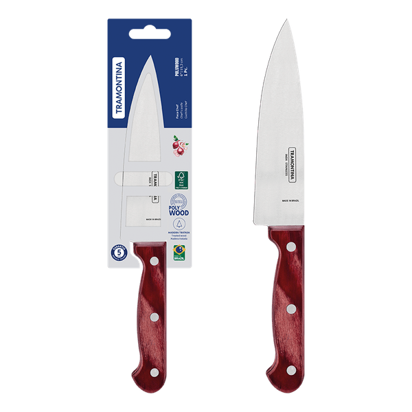 Cuchillo_Chef_en_Acero_Inoxidable_y_Mango_Polywood_Rojo_Tramontina_125479078