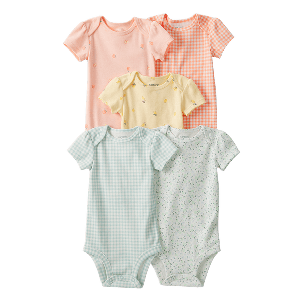 Set_5_Bodie_Manga_Corta_Multicolor_Bebes_Niñas_Carter-s_125945472