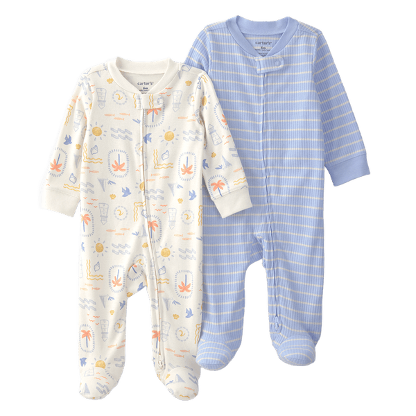 Set_2_Pijamas_Enterizas_Azul_y_Blanco_Bebes_Niños_Carter-s_125945583
