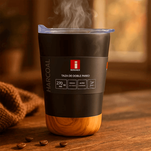 Mug-Doble-Pared-Acero-Inoxidable-Charcoal-270ml-Bergner