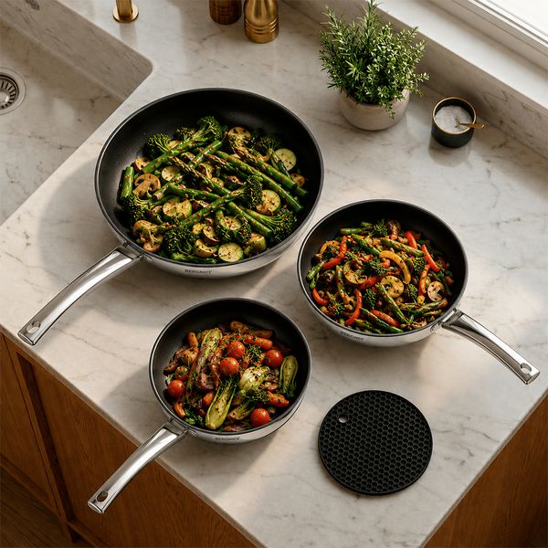 Set-3-Sartenes-Gourmet-Acero-Inoxidable-20-24-y-28-cm-Bergner
