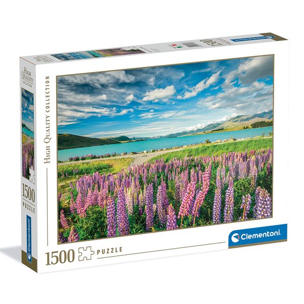 Rompecabezas_Lupulos_en_el_Lago_Tekapo_2000_Piezas_Clementoni_103436607