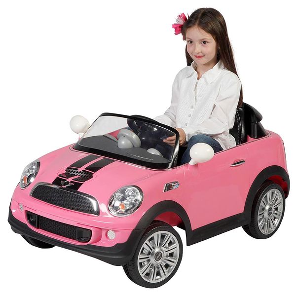 Carro Montable El 233 Ctrico Mini Cooper Rosado Pepeganga