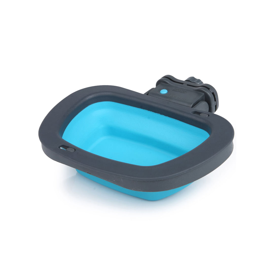 Bowl Plegable para Perros con Soporte Azul - 590 ml