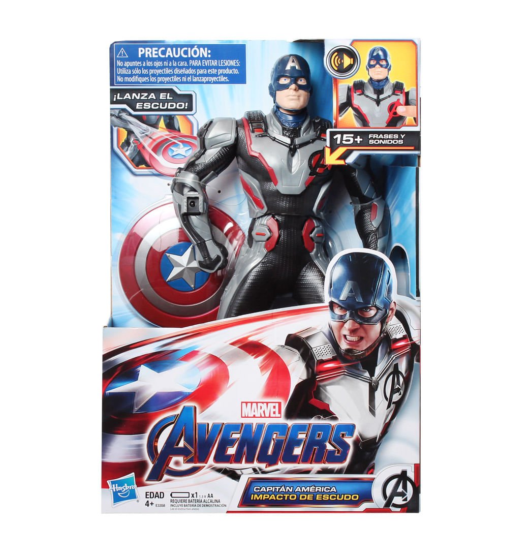 Figura Capitán América Impacto De Escudo 33 Cm Marvel - Pepe Ganga