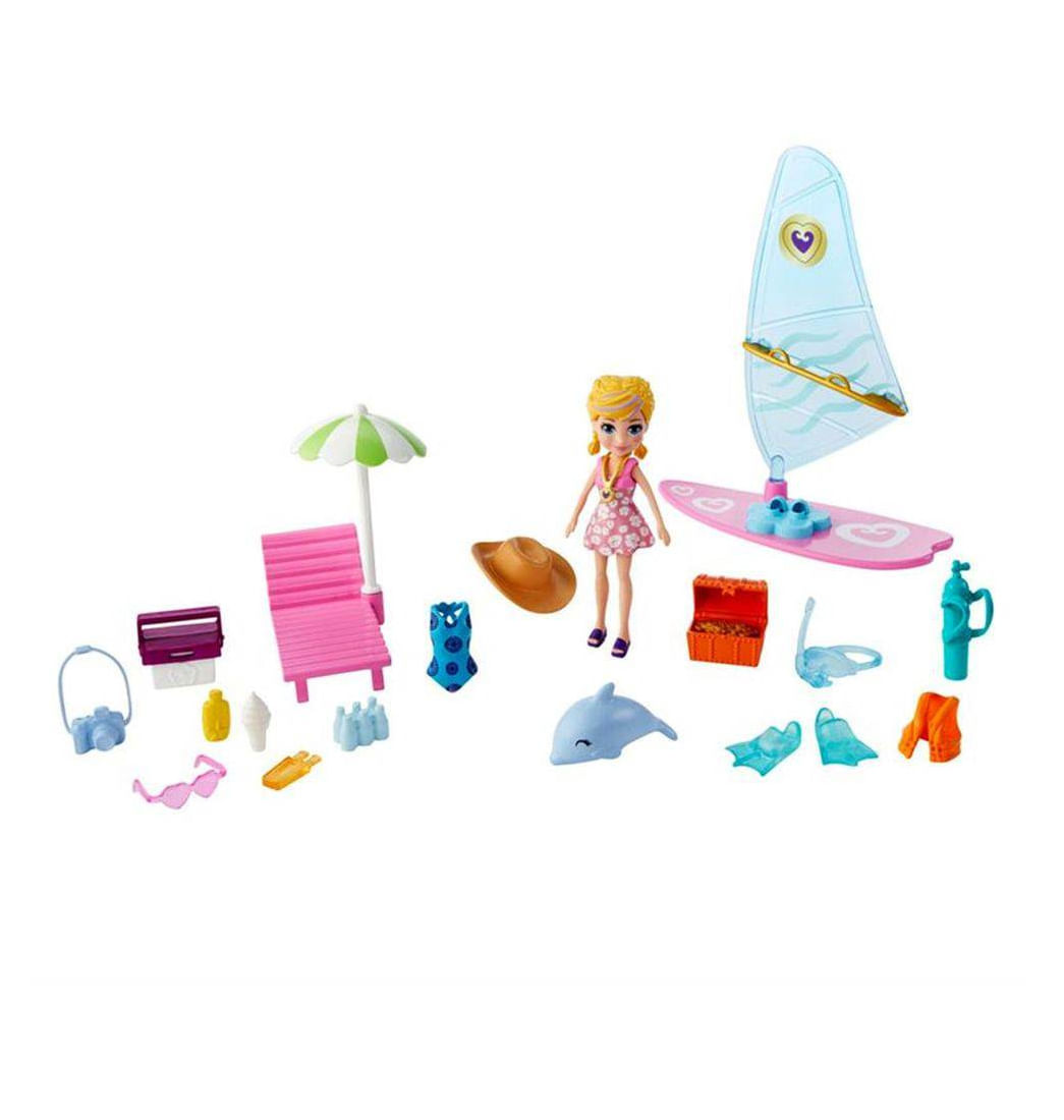 polly pocket dia de modas en la playa