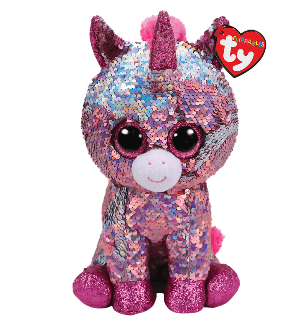 Peluche Unicornio Lentejuelas 19 Cm Ty Ty Pepe Ganga Pepeganga