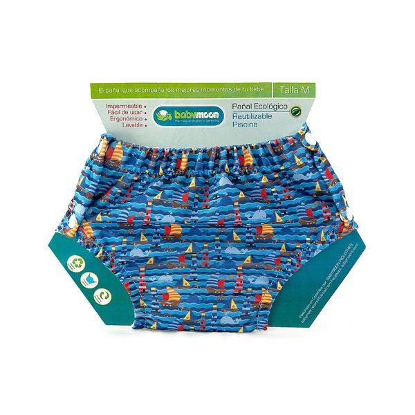 Pañal de Tela para Piscina Estampado Barcos - Babymoon