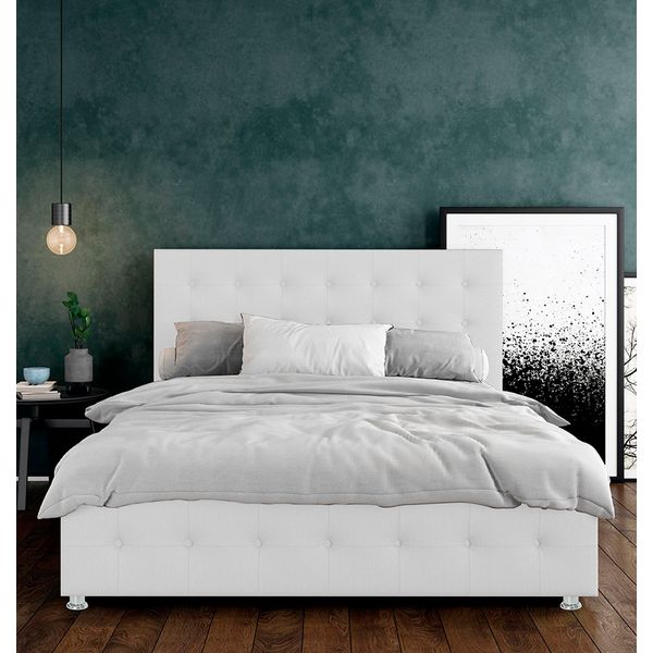 Combo Capital Colchón, Espaldar y Base Cama 140 - Blanco