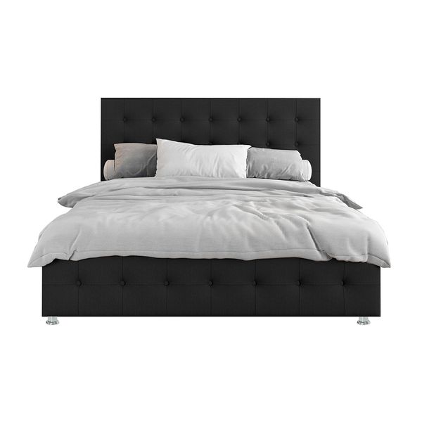 Combo Capital Colchón, Espaldar y Base Cama 140 - Negro