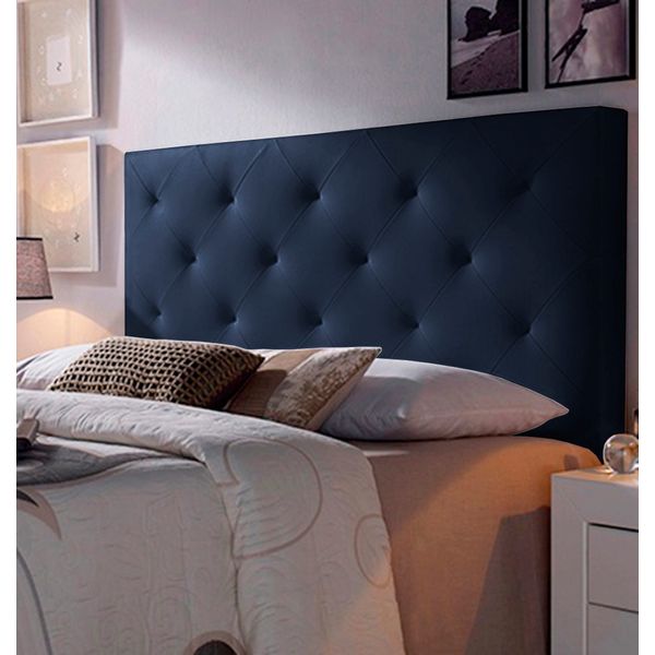 Combo Ilusión Espaldar y Base Cama Ekonomodo 140 - Azul