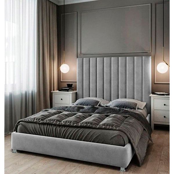 Combo Natura Colchón Pilow, Espaldar y Base Cama Ekonomodo 140 - Gris